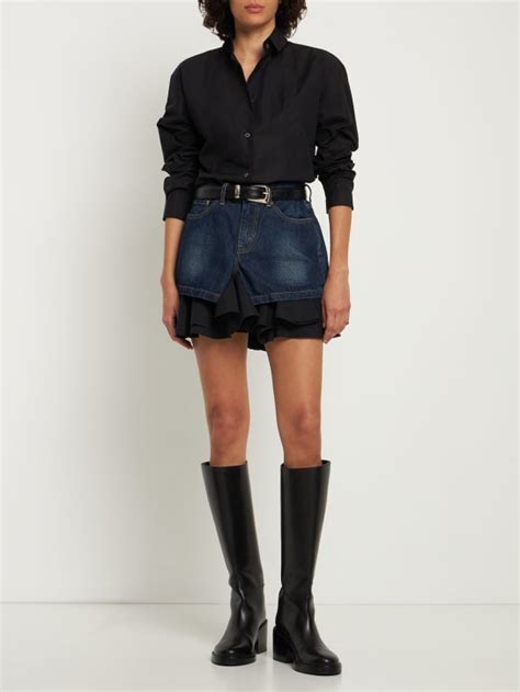 volant skirt versace|Wool.